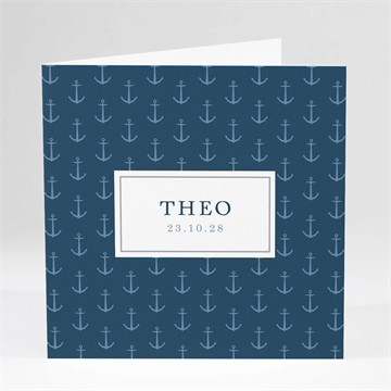 Geburtskarte anker und muster