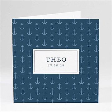 Geburtskarte Anker Und Muster