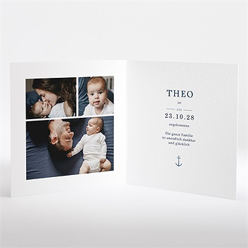 Geburtskarte Anker Und Muster - Vue 2