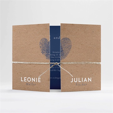 Hochzeitseinladung einzigartige fingerabdrücke