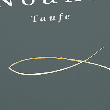 Einladung Taufe fisch - Marquage à chaud OR