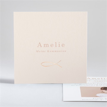 Einladung Kommunion goldener fisch