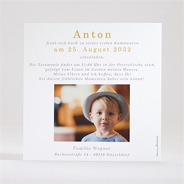 Einladung Kommunion senfgelb - Vue 3