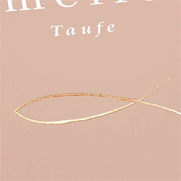 Einladung Taufe Goldgravur Rosa - Marquage à chaud OR