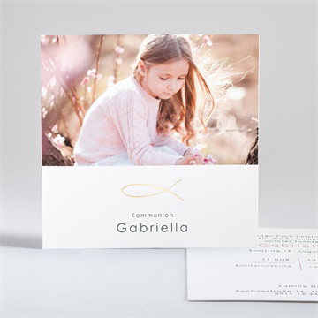 Einladung Kommunion heiliger tag - gold