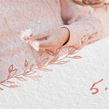 Einladung Kommunion kupferblätterranke - Vue 2