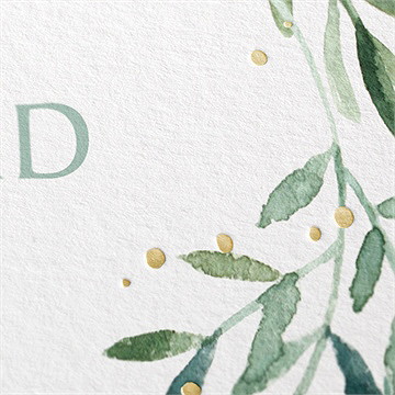 Einladung Kommunion blätter und vergoldung - Vue 2