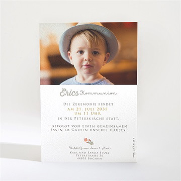 Einladung Kommunion blumensignatur - Vue 2