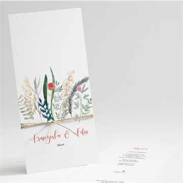 Menükarte Hochzeit Frühlingsdüfte