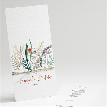 Menükarte Hochzeit frühlingsdüfte