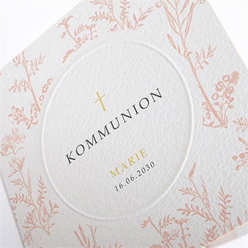 Einladung Kommunion pflanzendrucke - Vue 2