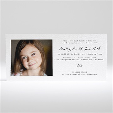 Einladung Kommunion elegante kommunion - Vue 2