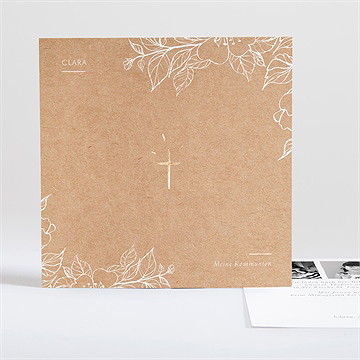 Einladung Kommunion zarte malerei