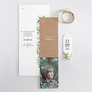 Einladung Kommunion pflanzenillustration - Vue 4