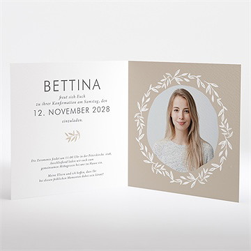 Einladung Konfirmation Goldbuchstabe - vue 3