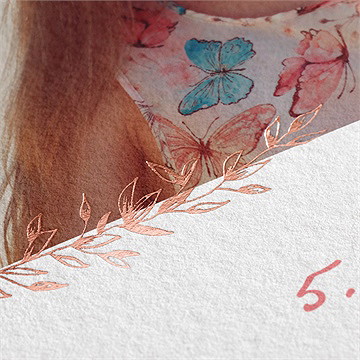 Einladung Konfirmation Kupferblätter - Vue 2