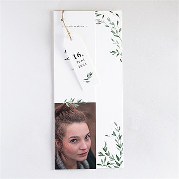 Einladung Konfirmation Zarte Olivenblätter - vue 3