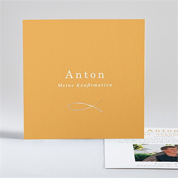 Einladung Konfirmation Strahlendes Gelb
