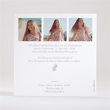 Einladung Konfirmation Weiße Malerei - vue 3