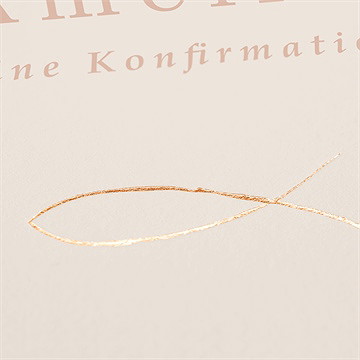 Einladung Konfirmation Vergoldeter Fisch - Vue 2