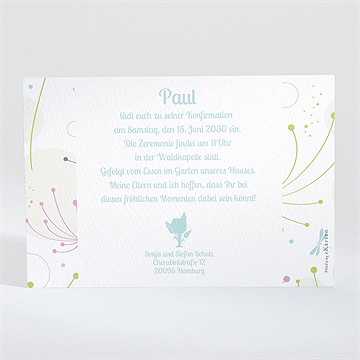 Einladung Konfirmation Blaue Konfirmation - Vue 2