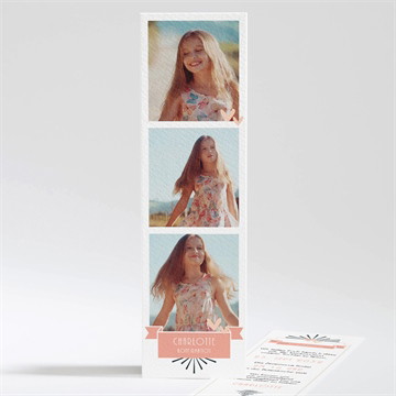 Einladung Konfirmation Fotoautomat rosa - magnet