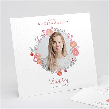 Einladung Konfirmation Verziertes Foto