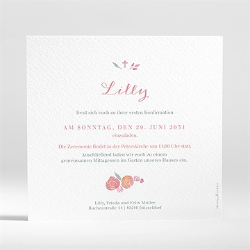 Einladung Konfirmation Verziertes Foto - Vue 2