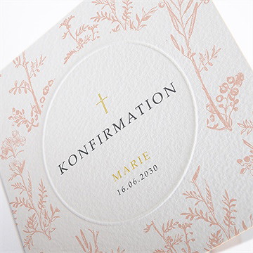 Einladung Konfirmation Zarte Pflanzenmalerei - Vue 2