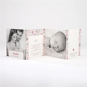 Geburtskarte blumen und freiheit - Vue 2