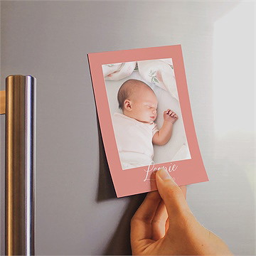 Geburtskarte Rosafarbener Rahmen - Vue 2