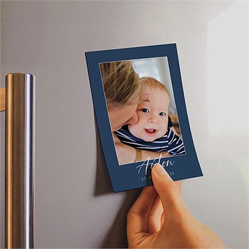 Geburtskarte Blauer Rahmen - Vue 2