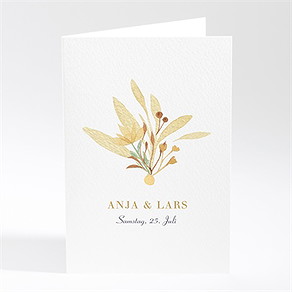 Menükarte Hochzeit herbststrauß