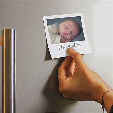 Geburtskarte magnetkarte kleines herz - Vue 2