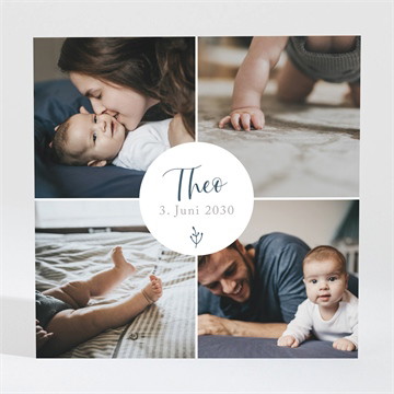 Geburtskarte foto-collage  - magnet