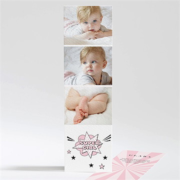 Dankeskarte Geburt Super Girl