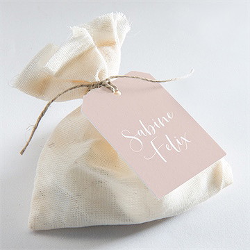 Geschenkanhänger Hochzeit Zartrosa Und Kupfer - Vue 2