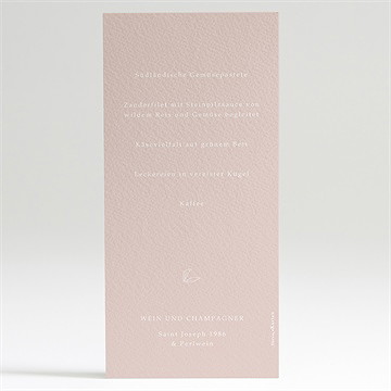 Menükarte Hochzeit Zartrosa Und Kupfer - Vue 2