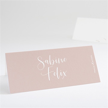 Tischkarte Hochzeit Zartrosa Und Kupfer