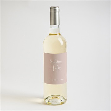 Flaschenetikett Hochzeit Zartrosa Und Kupfer - Vue 2