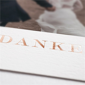 Dankeskarte Hochzeit Zartrosa Und Kupfer - Vue 2
