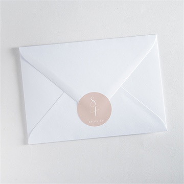 Aufkleber Hochzeit Zartrosa Und Kupfer - Vue 3