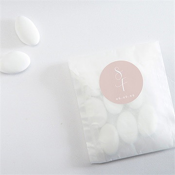 Aufkleber Hochzeit Zartrosa Und Kupfer - Vue 4