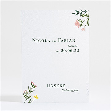 Save the Date Karte wilde blumen - Vue 2