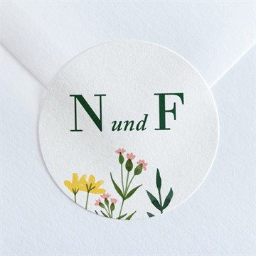 Aufkleber Hochzeit Wilde blumen