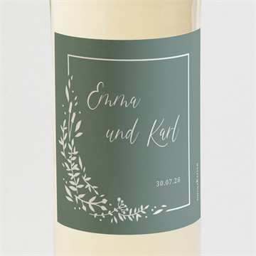 Flaschenetikett Hochzeit poetisch & elegant-doppelklapp