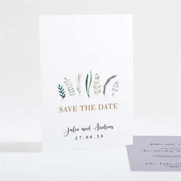 Save the Date Karte Strauß in nude