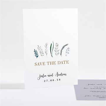 Save The Date Karte Strauß In Nude