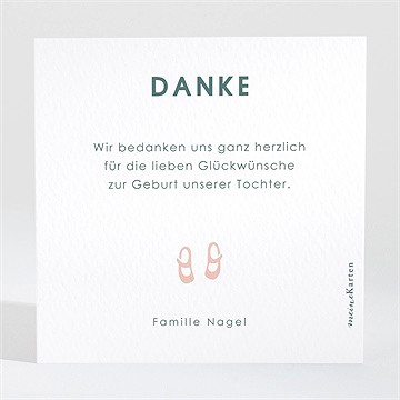 Dankeskarte Geburt My Little Dress - Vue 2