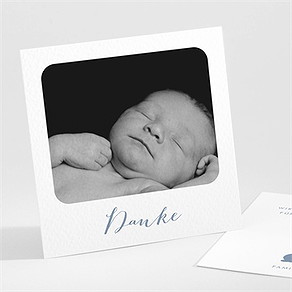 Dankeskarte Geburt häschen hop